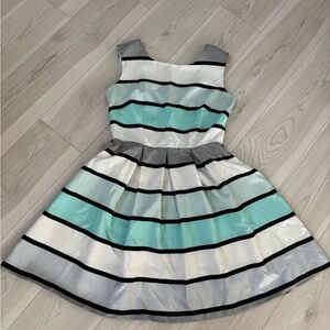 Danny & Nicole Striped Dress A Line